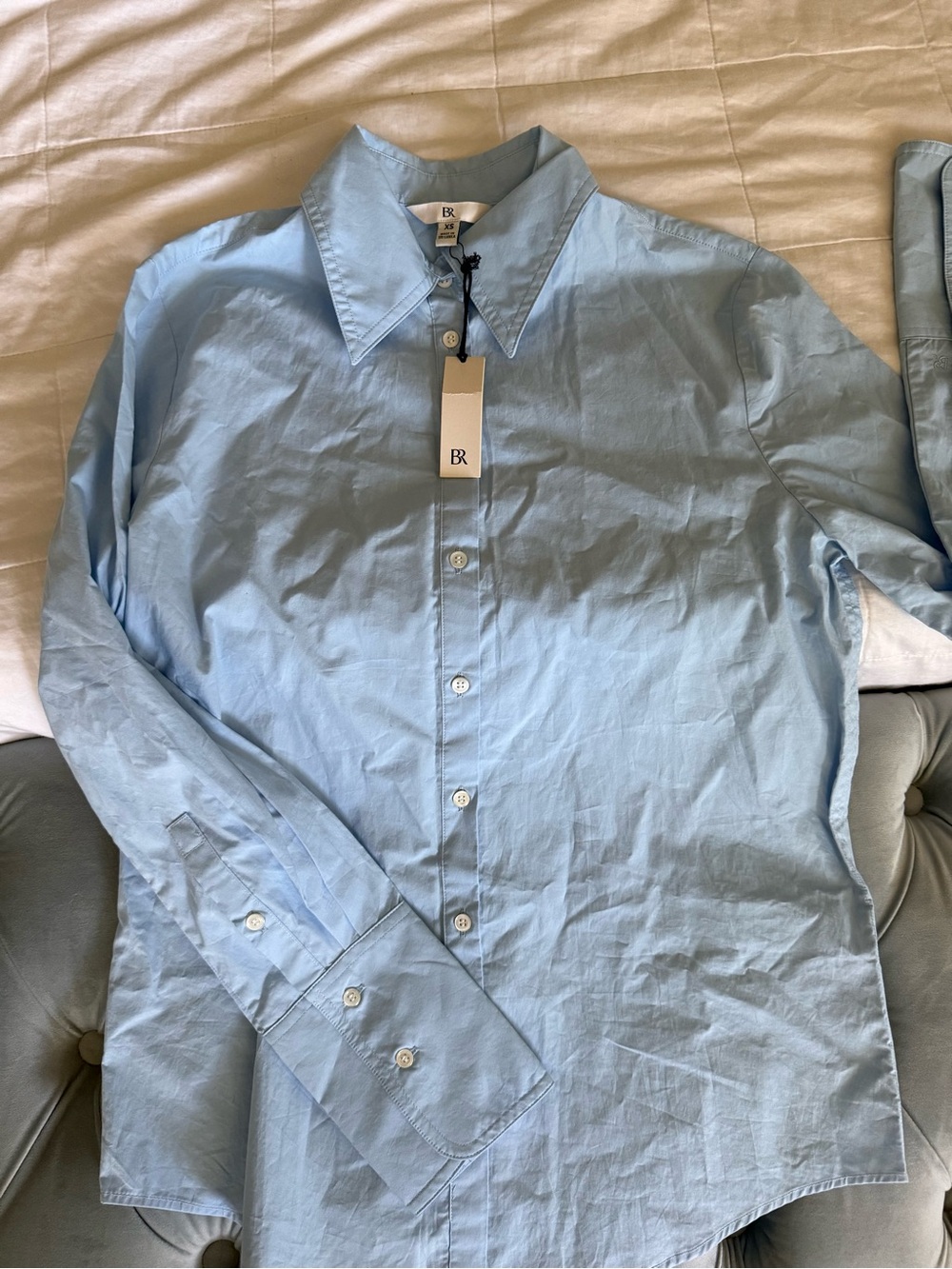 Banana Republic Light Blue Women's Button-Down Shirt